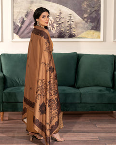 Allay's Marina Stitched  Embroidered Suit |Winter Wear Shawl | Chikankari DNK 43