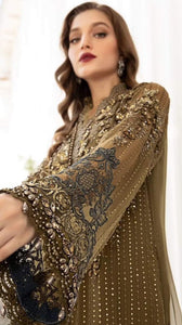 Maria BLuxury Embroidered Chiffon Suit |Stitched | Wedding Wear | MPC-102