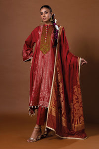 Khaadi polyester jacquard 3pcs suit-20