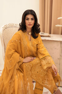 Afrozeh Festive Unstitched Chikankari Lawn-GOLDENROD