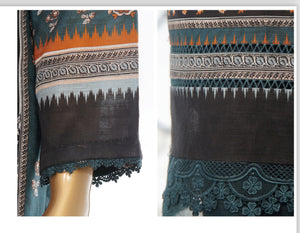 Amina Khatija 3pc Winter Khaddar Stitched | D-2414