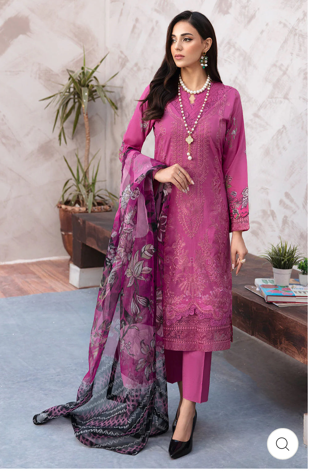 L-909 - GHAZAL - RAMSHA LAWN SUIT Unstitched