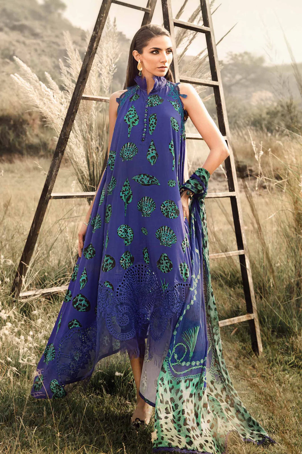 Maria B Mprints Embroidered Suit |Winter  Wear | Unstitched MPT-2410A