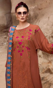 Maria B Mprints Embroidered Suit |Winter  Wear | Unstitched MPT-2404A