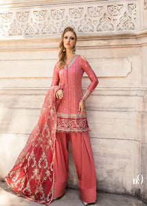Maria B luxury Embroidered Sateen Suit |Wedding Wear | Unstitched CST-808