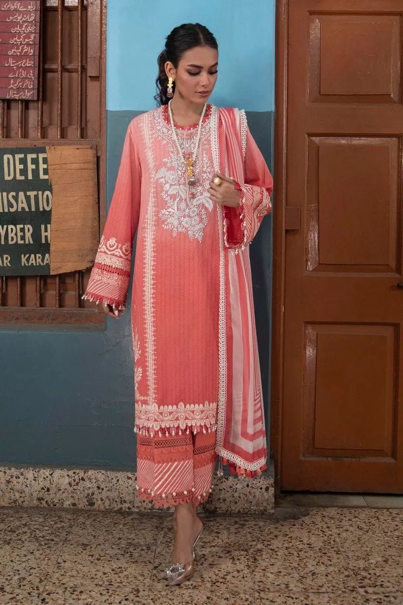 SANA SAFINAZ MUZLIN EMBROIDERED LAWN COLLECTION 14A