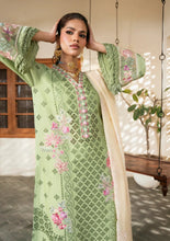 Load image into Gallery viewer, NAQSH CHIKANKARI Festive Edit'26 lawn collection D-00204 (GREEN PEACE) Unstitched