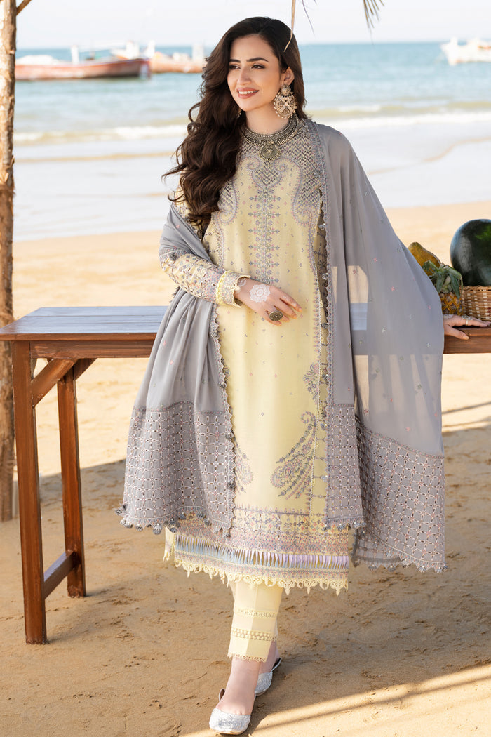JAZMIN EMBROIDERED LAWN Article no:SL'23-D2 UNSTITCHED '23