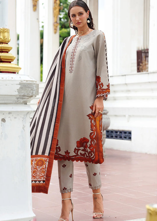 Charizma ANIIQ Embroidered Linen Collection ANW6-05 (Unstitched)