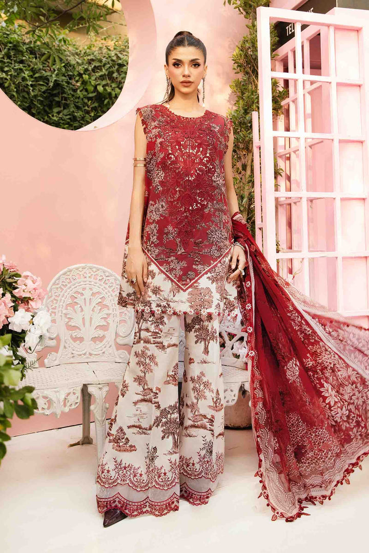 Maria B MPrints Embroidered Suit | Summer Wear | Unstitched MPT-2608-A