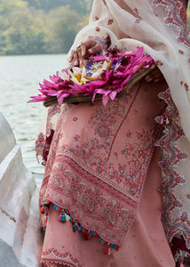 Hussain Rehar LUXURY lawn 2025 D#667(PEAAR) Unstitched