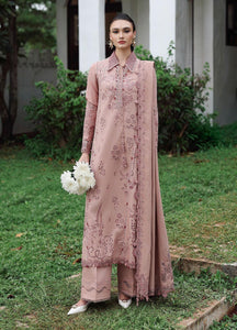 QALAMKAR QlineEmbroidered linen winter collection KL-08 (VEIL)UNSTITCHED