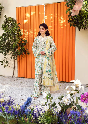 Elaf Premium Print |'25 |EPS-3A | Unstitched (IVORY WHISPERS)