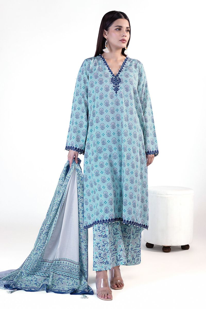 KHAADI lawn Unstitched 3pc suit (SS2410A)