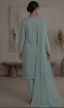 Load image into Gallery viewer, MANIZAY Premium Embroidered Lawn suit with Voile Dupatta |(D-03) Unstitched