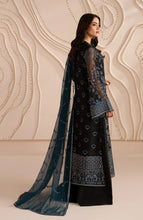 Load image into Gallery viewer, Lamisah Izhare luxury Chiffon Embroidered Suit |BLACK NOIR| Unstitched D-03