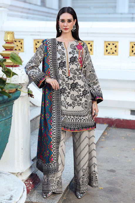 Charizma Combination Embroidered Linen Collection CCW6-19 (Unstitched)