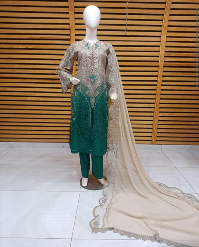 Maria B Luxury Embroidered lawn Suit |Stitched |25-08 |