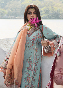 Hussain Rehar LUXURY lawn 2025 D#672(MALIBU) Unstitched