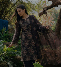 Load image into Gallery viewer, MANIZAY Premium Embroidered Lawn suit with Heavy Crinkle Dupatta |(D-05) Unstitched