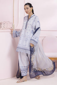 QALAMKAR LAWN |QPrints |EM#06(A)|(SAGE) Casual Wear Unstitched