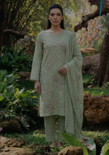 Load image into Gallery viewer, MANIZAY Premium Embroidered Lawn suit with Heavy Crinkle Dupatta |(D-02) Unstitched