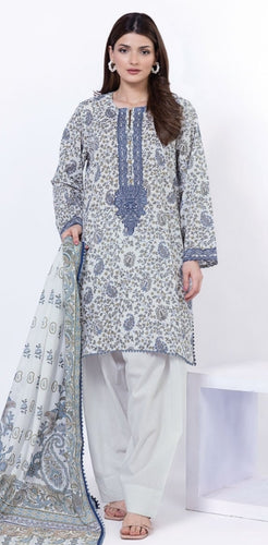 KHAADI lawn Unstitched 3pc suit (SS2401A)