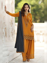 Load image into Gallery viewer, Charizma Signature Peach Leather with Velvet Collection CSW5-08 (Unstitched)