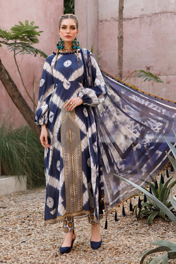 Maria B MPrints Embroidered Suit | Summer Wear | Unstitched 2A