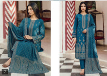 Load image into Gallery viewer, MANIZAY Premium Embroidered Lawn suit with Heavy Crinkle Dupatta | D-02 Unstitched