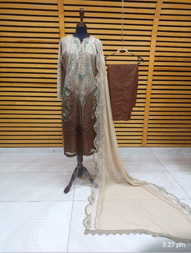 Maria B Luxury Embroidered lawn Suit |Stitched |25-08 |