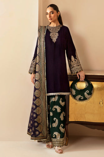 Jazmin EMBROIDERED Pure Velvet Article NO:VF-2030 Unstitched