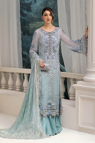 Maria.B Luxury Embroidered Chiffon Suit | Unstitched | Wedding Wear |MPC-25-108