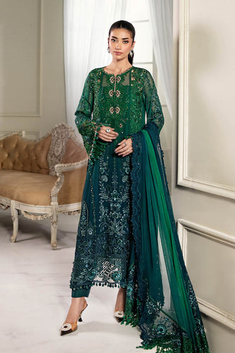 Maria.B Luxury Embroidered Chiffon Suit | Unstitched | Wedding Wear |MPC-25-106