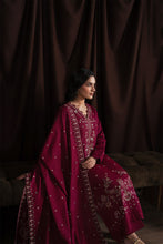 Load image into Gallery viewer, Neeshay EMBROIDERED WINTER Reverie karandi collection MERLOT'25