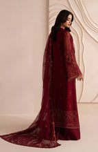 Load image into Gallery viewer, Lamisah Izhare luxury Chiffon Embroidered Suit |RED RUBY | Unstitched D-09