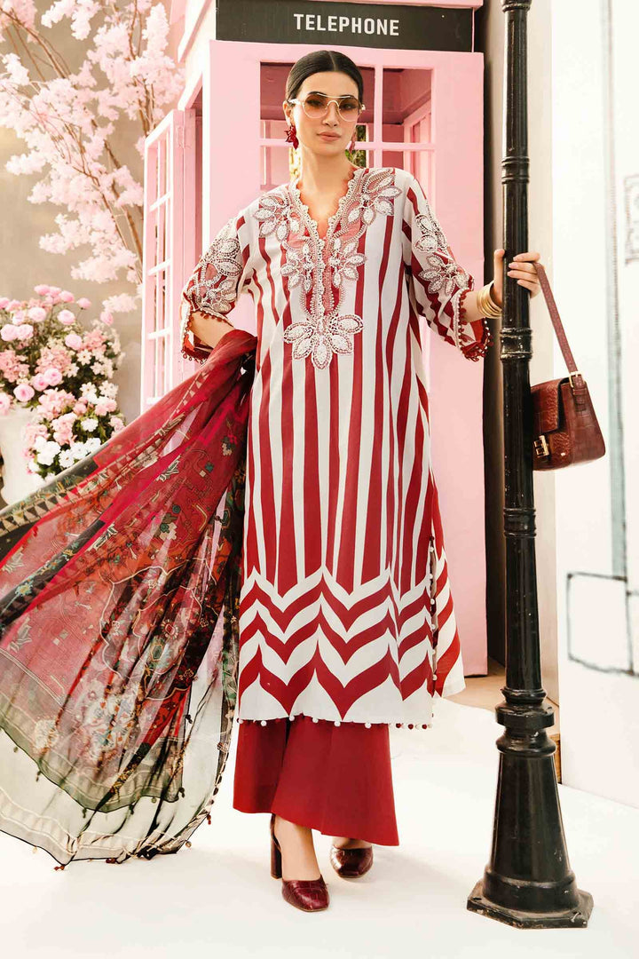 Maria B MPrints Embroidered Suit | Summer Wear | Unstitched MPT-2609-A