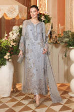 Load image into Gallery viewer, Maria.B Luxury Chiffons Embroidered  Suit | Unstitched | Party wear MPC-26-206 (MUTED BLUE)'26
