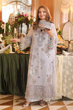 Load image into Gallery viewer, Maria.B Luxury Chiffons Embroidered  Suit | Unstitched | Party wear MPC-26-206 (MUTED BLUE)'26