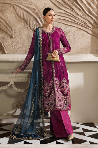 Maria.B Luxury Embroidered Chiffon Suit | Unstitched | Wedding Wear |MPC-25-102