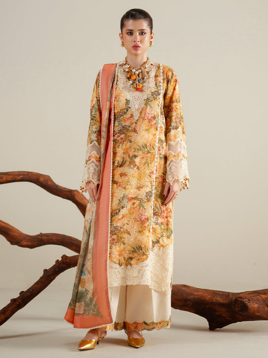 BIN İLYAS Viscose Unstitched 3pc winter collection 1104-A