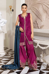 Maria.B Luxury Embroidered Chiffon Suit | Unstitched | Wedding Wear |MPC-25-102