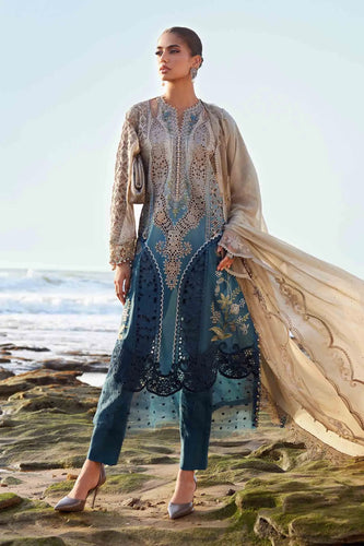 Maria B Luxury Embroidered lawn Suit |Stitched |25-08 |