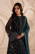 Load image into Gallery viewer, Lamisah Izhare luxury Chiffon Embroidered Suit |BLACK NOIR| Unstitched D-03