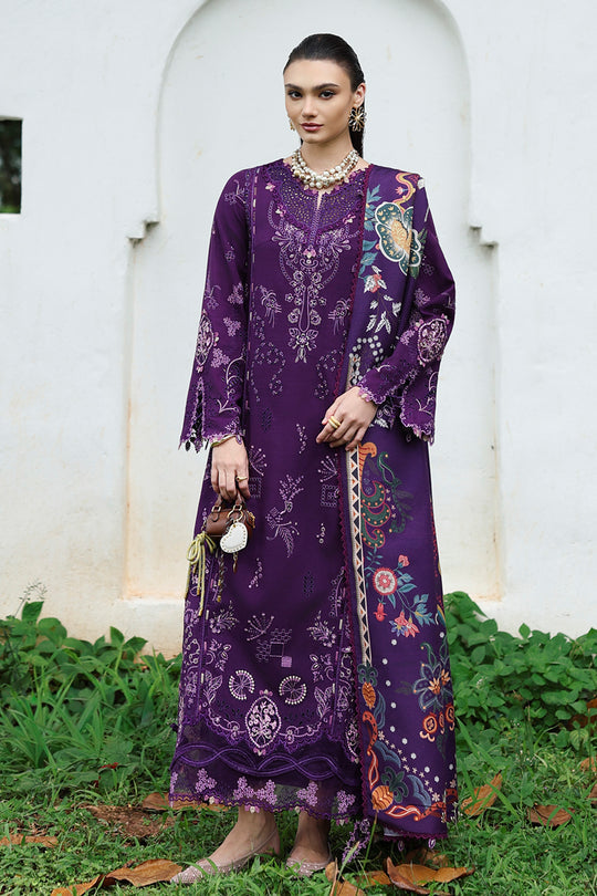 QALAMKAR QlineEmbroidered linen winter collection KL-15 (IRIS)UNSTITCHED