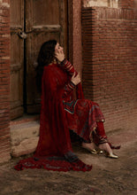 Load image into Gallery viewer, KAHF by ELAF Printed lawn collection with Chiffon Dupatta KPS-1A (SURKH NOOR) Unstitched'26