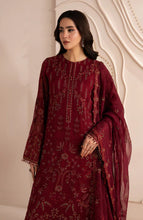 Load image into Gallery viewer, Lamisah Izhare luxury Chiffon Embroidered Suit |RED RUBY | Unstitched D-09