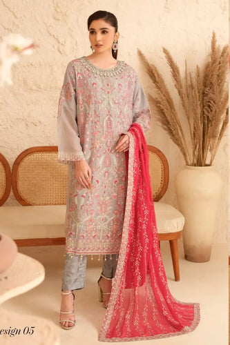 JANAM BY POSHAK party wear semi stitched chiffon collection