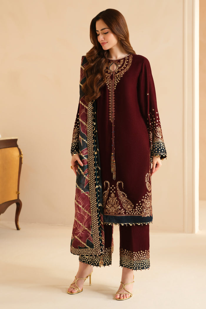 Jazmin EMBROIDERED Pure Velvet Article NO:VF-2038 Unstitched