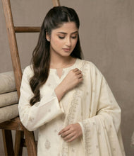 Load image into Gallery viewer, MANIZAY Premium Embroidered Lawn suit with Voile Dupatta |D-01 Unstitched